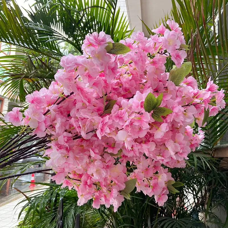 Branche de soie de fleurs de cerisier - Fleur d'imitation de 80 cm pour mariage et décoration intérieure