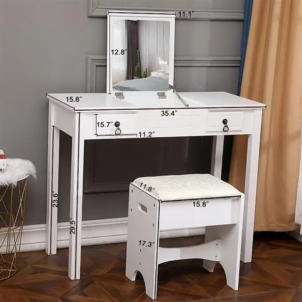 Modern Vanity Desk with 3-Color