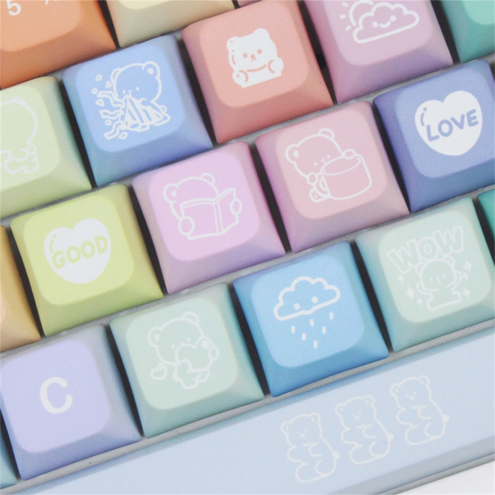 Cute 133-Key Gummy Bears PBT Keycap Set