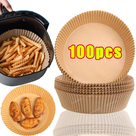 Doublures en papier antiadhésives pour friteuse à air - 100/50pcs