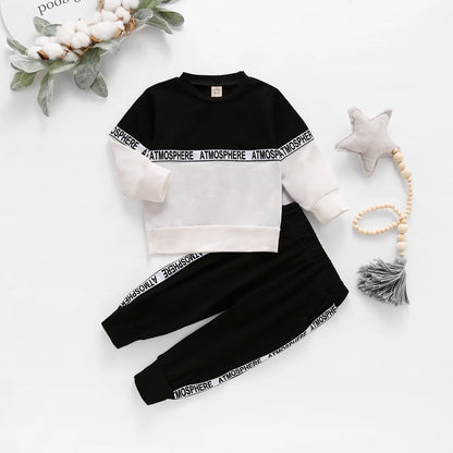 Ensemble 2 pièces haut à capuche et pantalon en coton pour bébé garçon