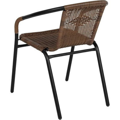 Paquet de 4 chaises de patio en rotin