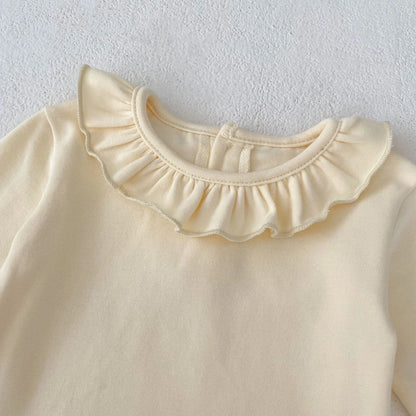 Baby Girls Buttoned T-Shirt for Winter