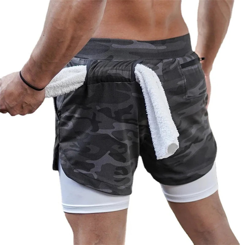 Lässige Fitness- und Strandshorts für Herren mit mehreren Taschen