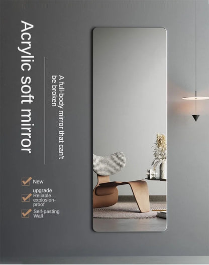 Soft Mirror Wall Sticker - Full body Household Fitting Mirror
