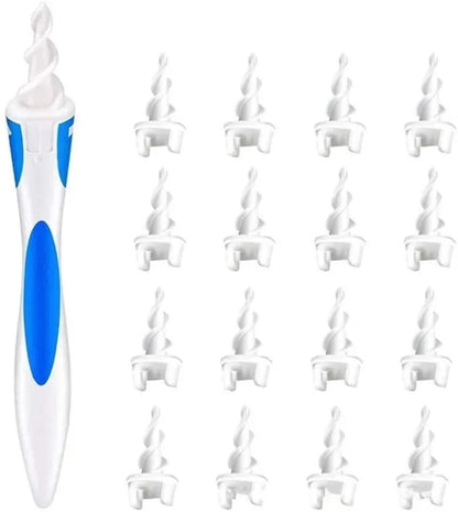 Outil pour retirer le cérumen – Nettoyeur d’oreilles en silicone souple avec 16 embouts de rechange