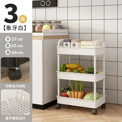 Multi-Layer Kitchen Floor Bedroom Trolley Rack