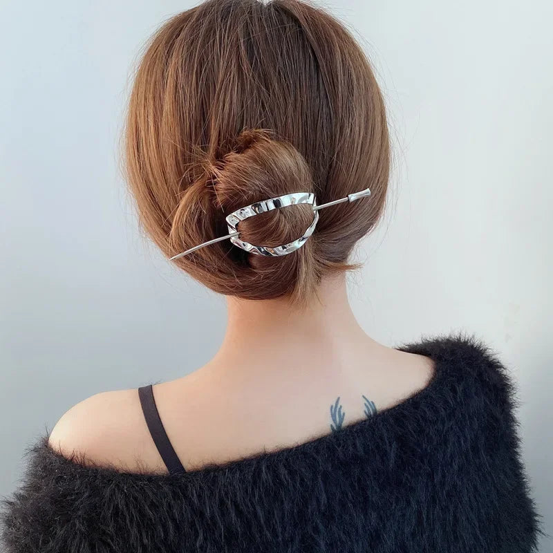 Ensemble de bâtons à cheveux en métal chic