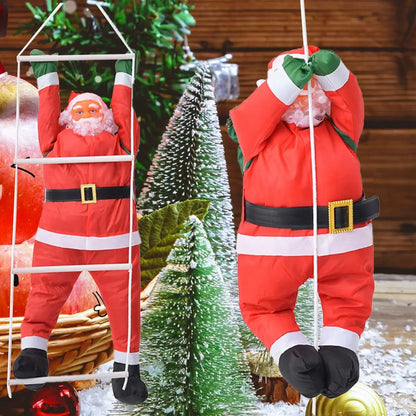 Giant Climbing Santa Decoration for Outdoor Christmas Tree