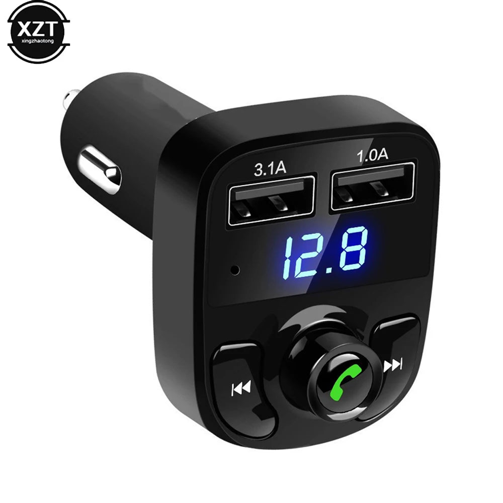 Kit émetteur FM Bluetooth pour voiture X8 et chargeur USB