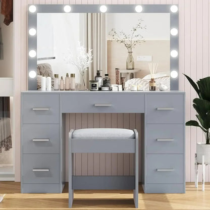 Amelia Modern White Vanity Table