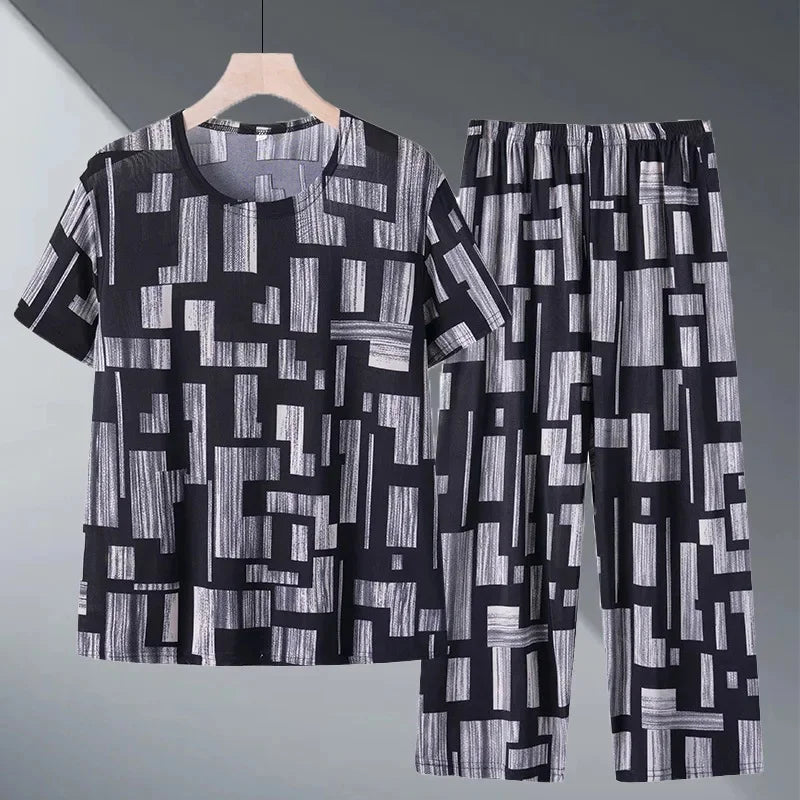 2PCS Women Summer Half Sleeve Blouse Tracksuit