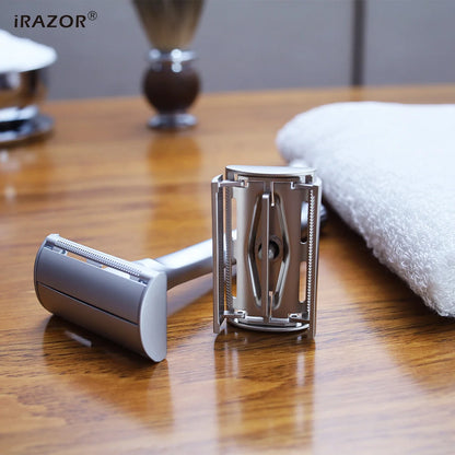 Stainless Steel Butterfly Safety Razor with 10 Blades