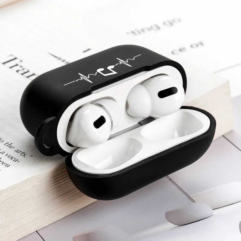 Black 'Don't Touch' Text AirPods Case