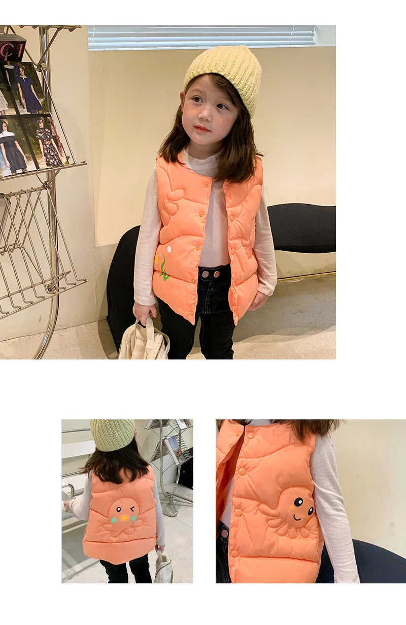 Cartoon Vest Jacket for Kids