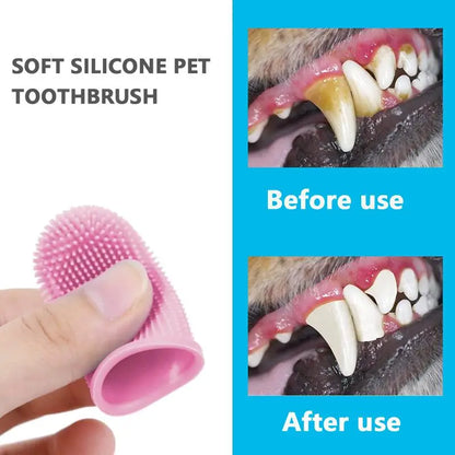 Soft Pet Finger Toothbrush - Dental Care for Dogs & Cats