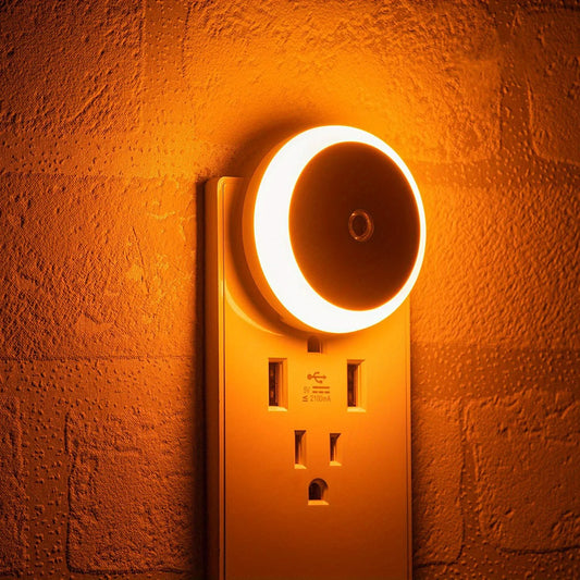 Lampe murale intelligente à LED avec capteur de lumière nocturne et prise en charge
