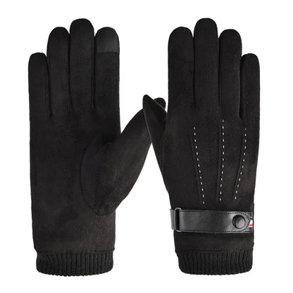 Men's Winter Suede Gloves - Thickened