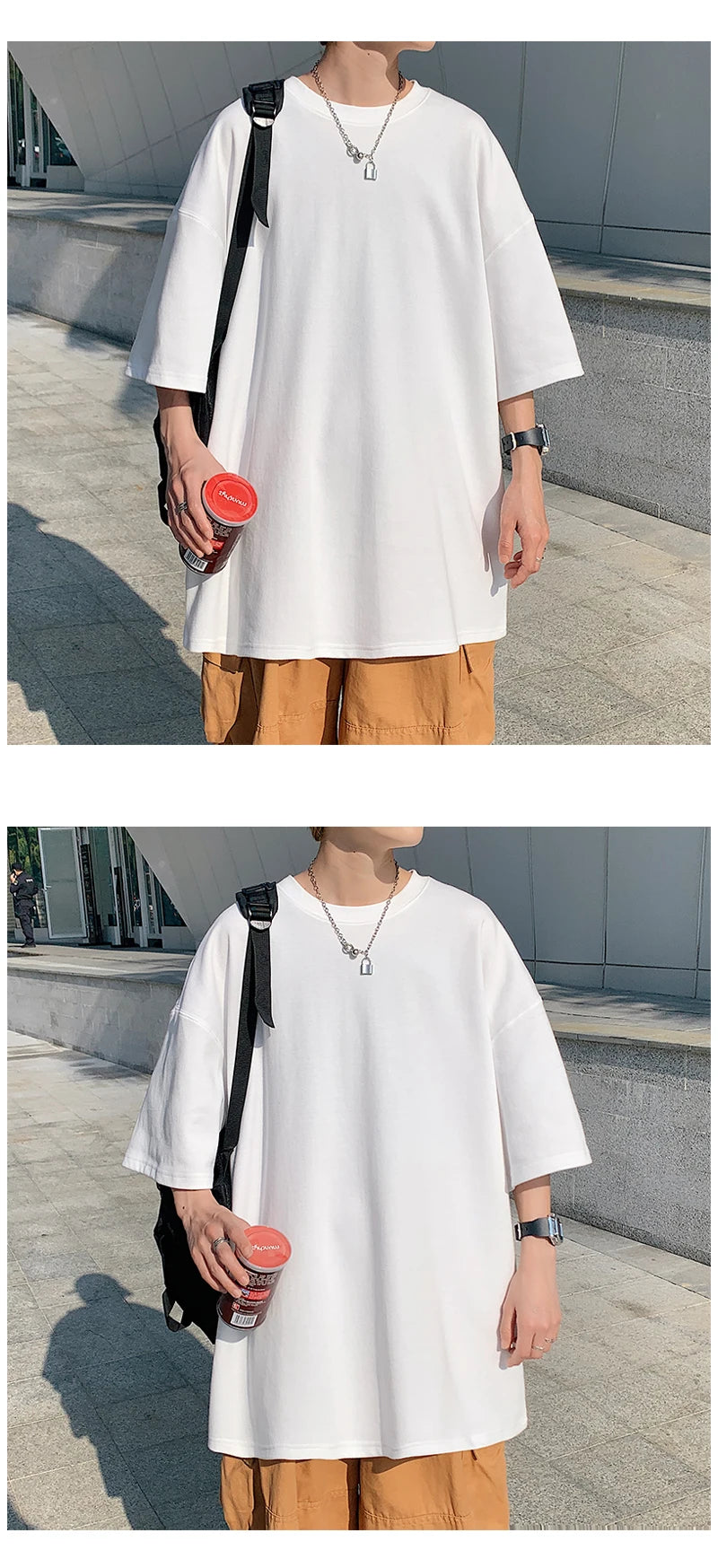 Men's Oversized Short Seleve Y2K Casual Cotton Tees