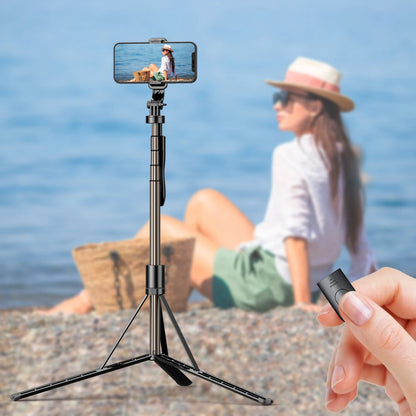 All-in-One 60" Cell Phone Selfie Stick Tripod Stand with Integrated Wireless