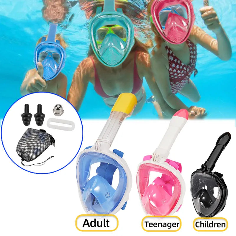 snorkeling mask, snorkeling mask full face, diving mask, scuba mask, snorkel and mask set, full face diving mask, diving mask and snorkel