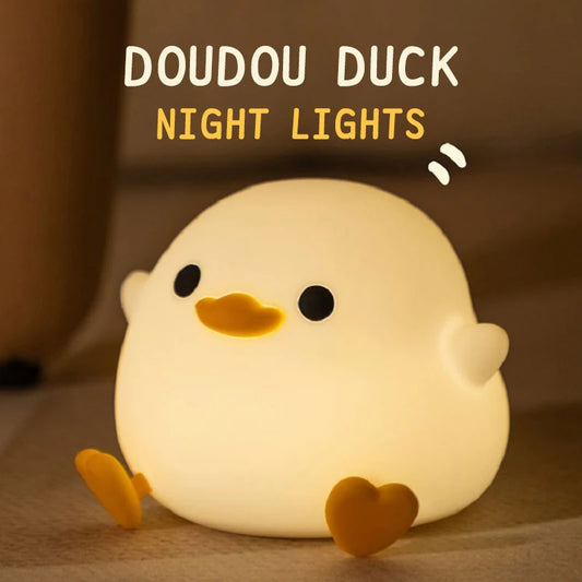 Doudou Canard Veilleuse Douce pour Enfants