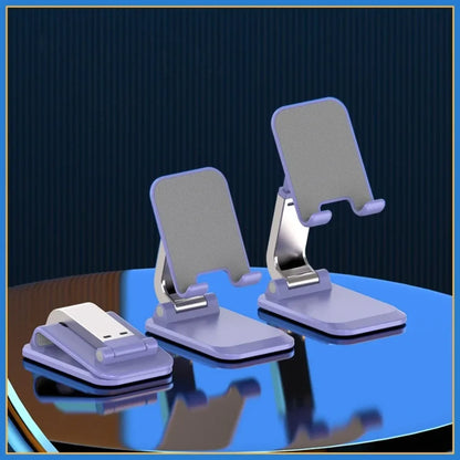 Faltbarer Telefonständer aus Metall für den Schreibtisch für iPad, iPhone, Smartphone
