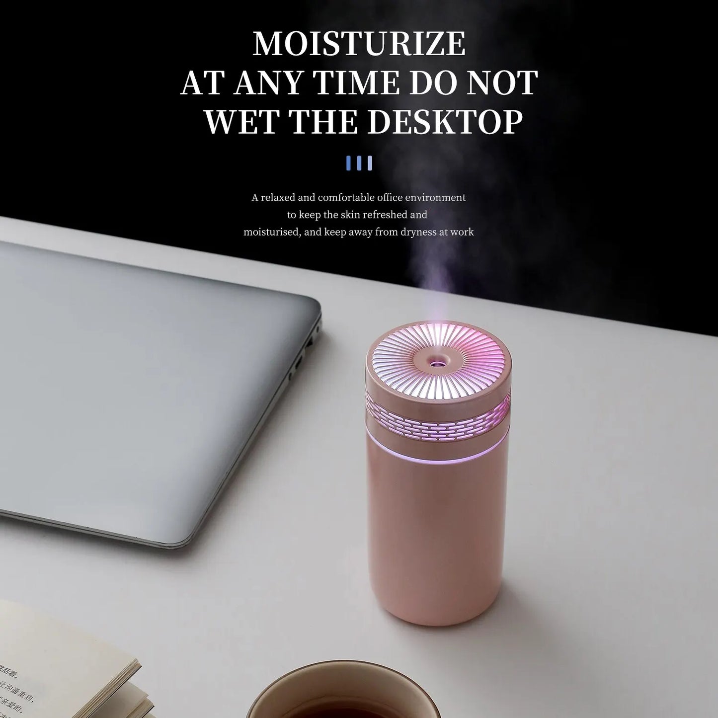 250ML Portable Car Air Humidifier - USB LED Essential Oil Diffuser