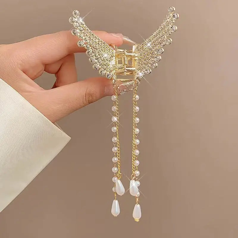 Haarspange mit Perlenquaste