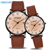 Matching Leather Strap Couple Watches
