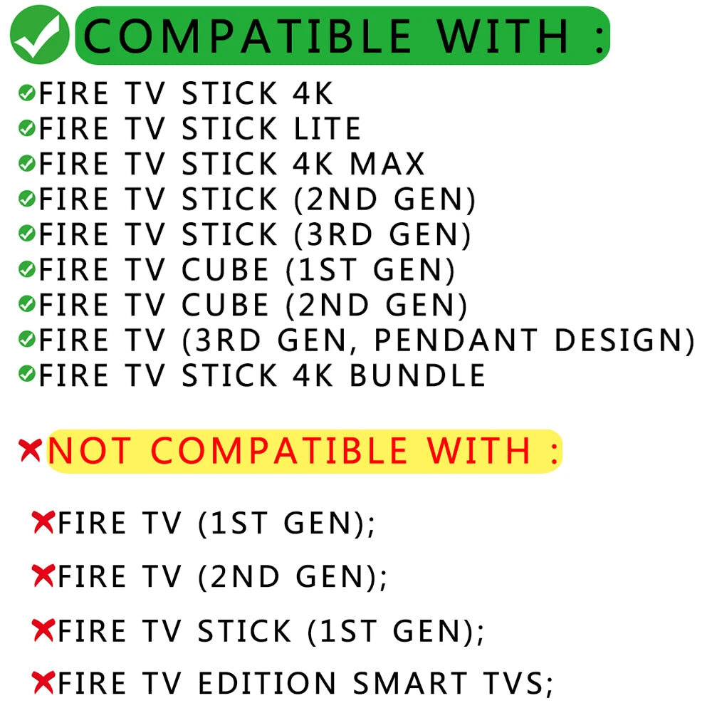 Remplacement de la télécommande vocale pour Fire Stick TV