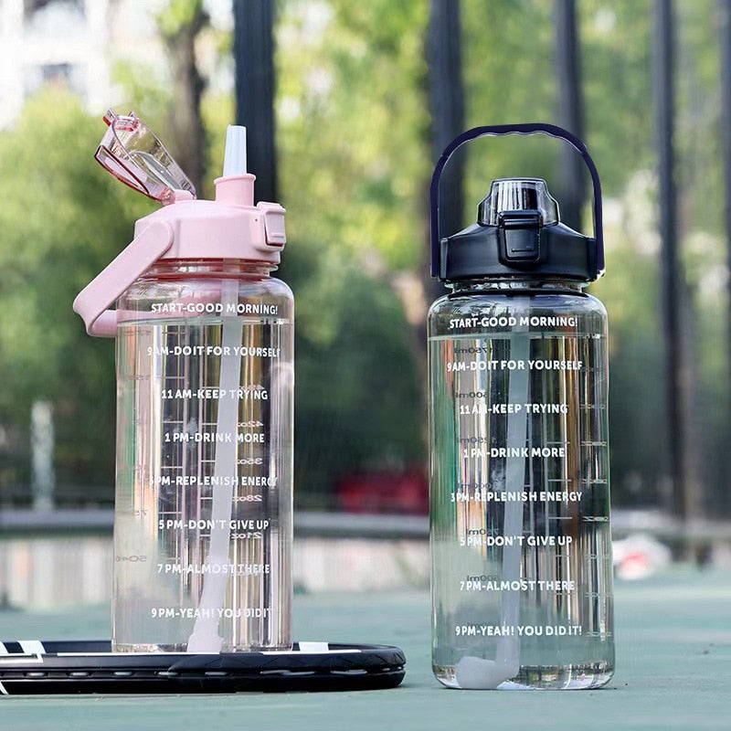 2L Sports Water Bottle with Straw