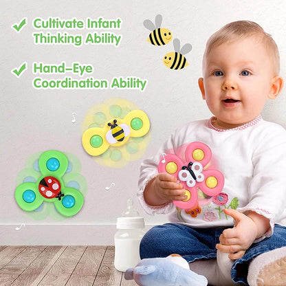 Cartoon Suction Cup Rattles Baby Bath Toys