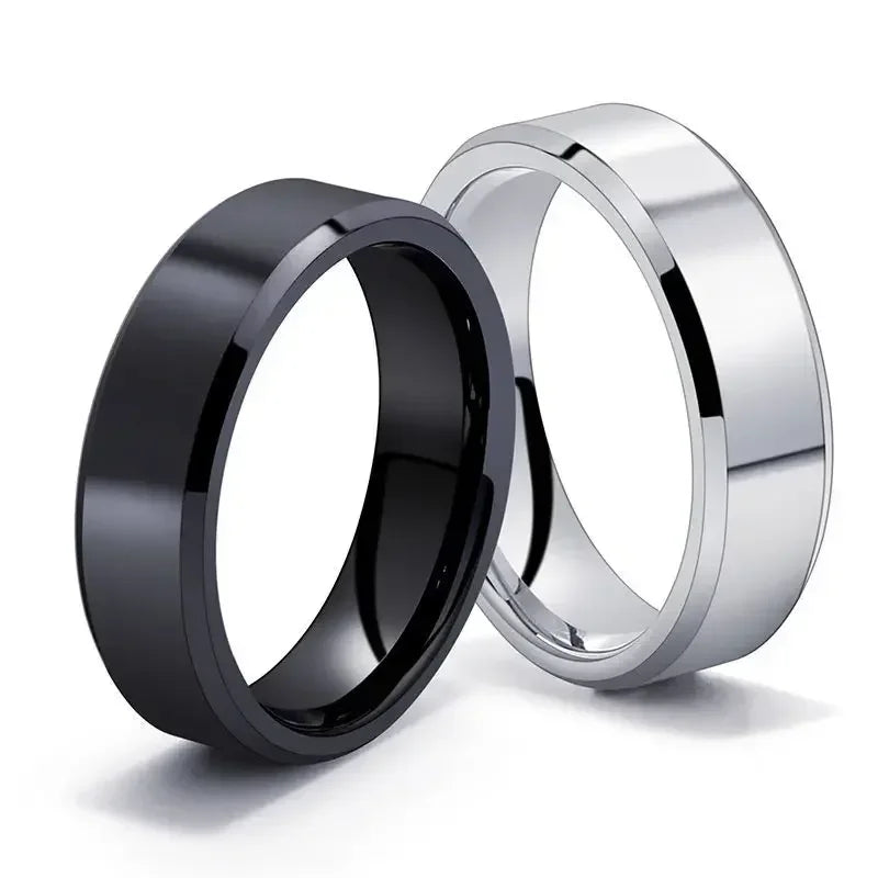 Bague en acier inoxydable et titane 