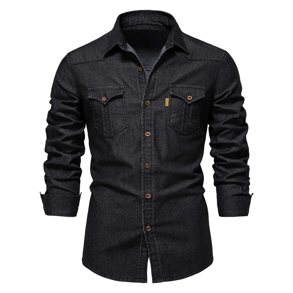 mens shirt, denim shirt, denim shirt men, cotton shirts for men, mens long sleeve shirt, designer shirts for men, branded shirts for men, printed shirts, blue shirt