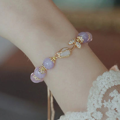 Zircon Pearl Flower Bracelet for Women