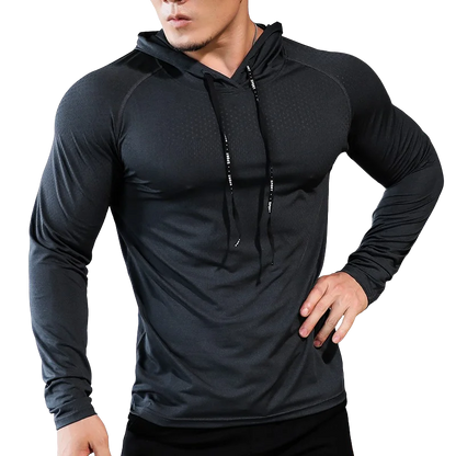 Sweat à capuche de fitness pour hommes - Hauts de sweat-shirt d'entraînement en plein air