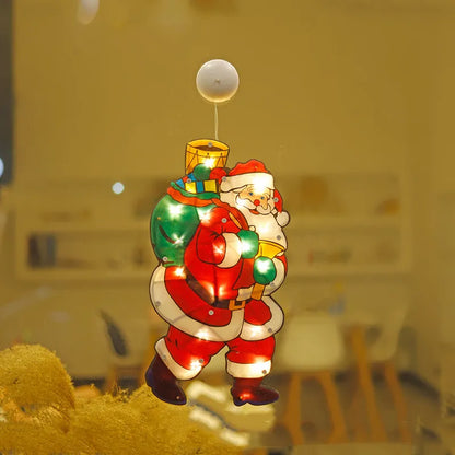 Festliche LED-Saugerlampe, weihnachtliche Fensterdekoration