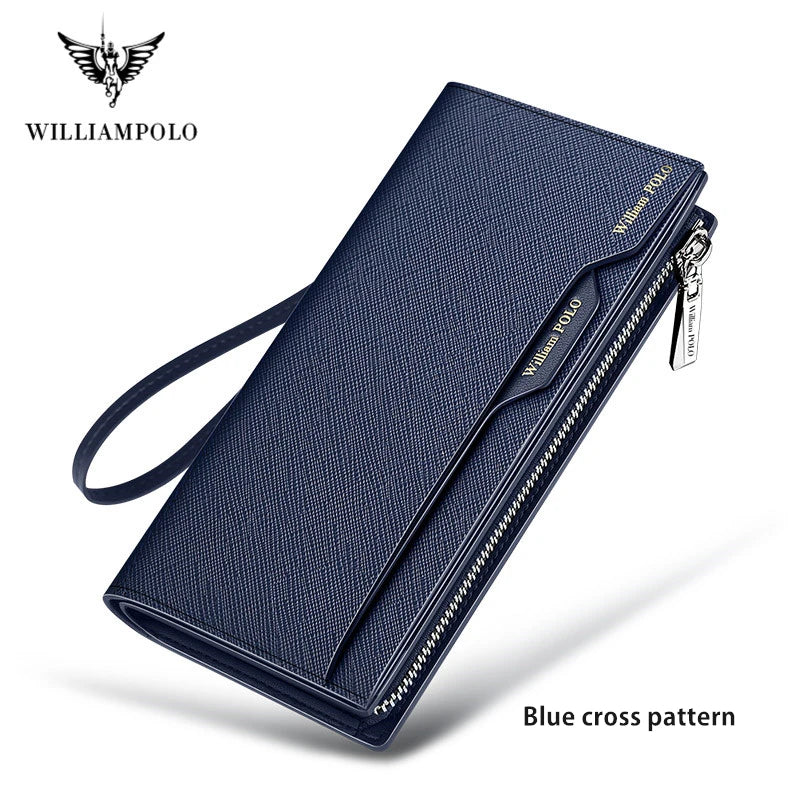 Men's Leather Handbag  Multifunctional Long Card Holder