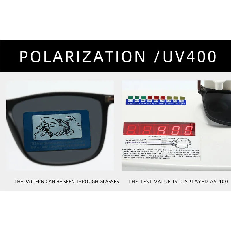 UV400 Polarisierte Sonnenbrille Unisex Reise Autofahren Blendschutz TR90 Brille