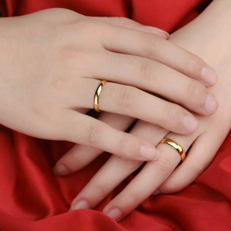 Gold Plated Couple Wedding Ring