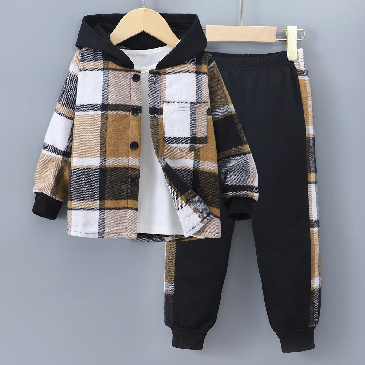 Boys' Long Sleeve Autumn Casual  Shirt Suit