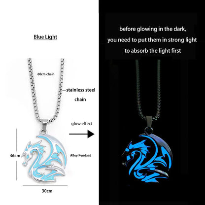 Collier Dragon Lumineux Lumineux - Fluorescence Nocturne 