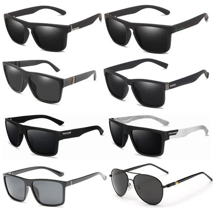 Men's Classic Square UV400 Polarized Beach Sunglasses