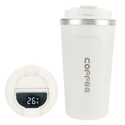 Tasse à café thermos en acier inoxydable 380/510 ml avec affichage de la température
