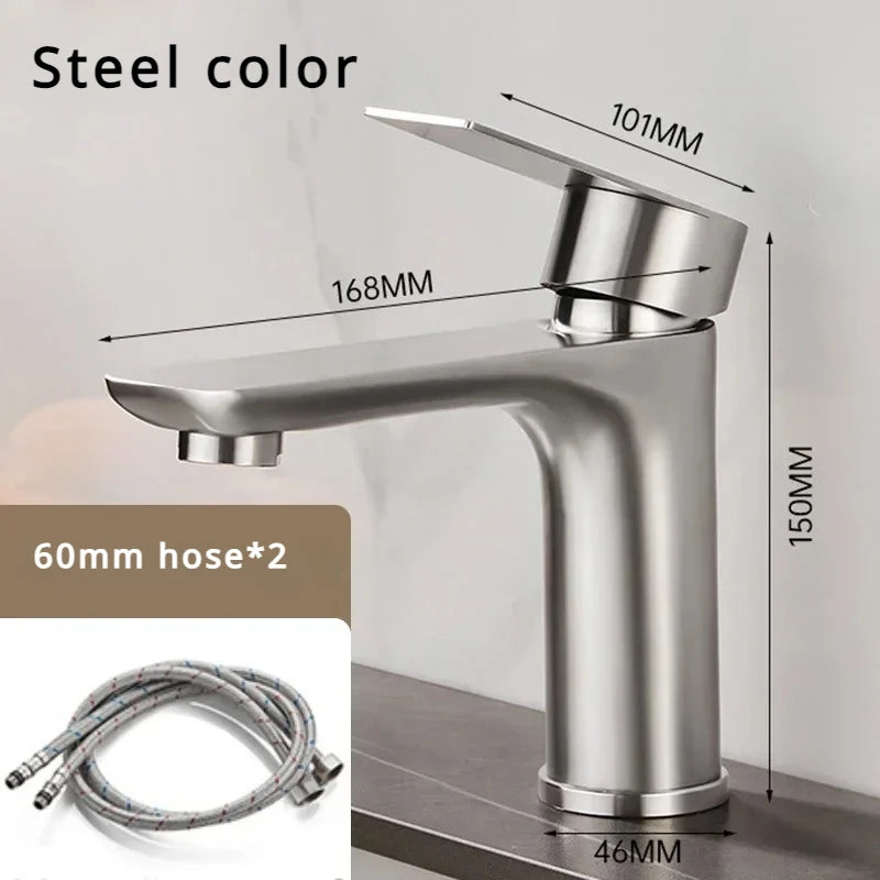 Stainless Steel Bathroom Hot/Cold Water Faucet