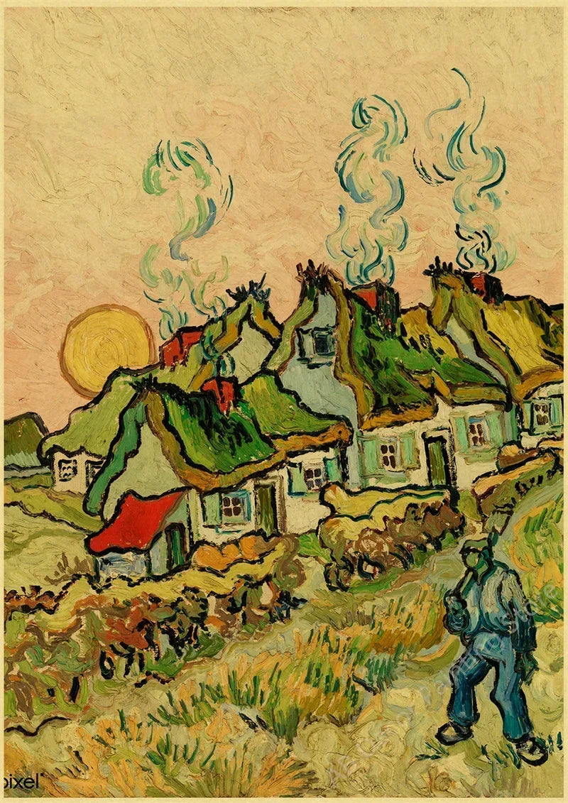 Impression sur toile sans cadre La nuit étoilée de Van Gogh