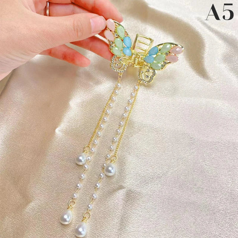 Tassel Rhinestone Hair Clip