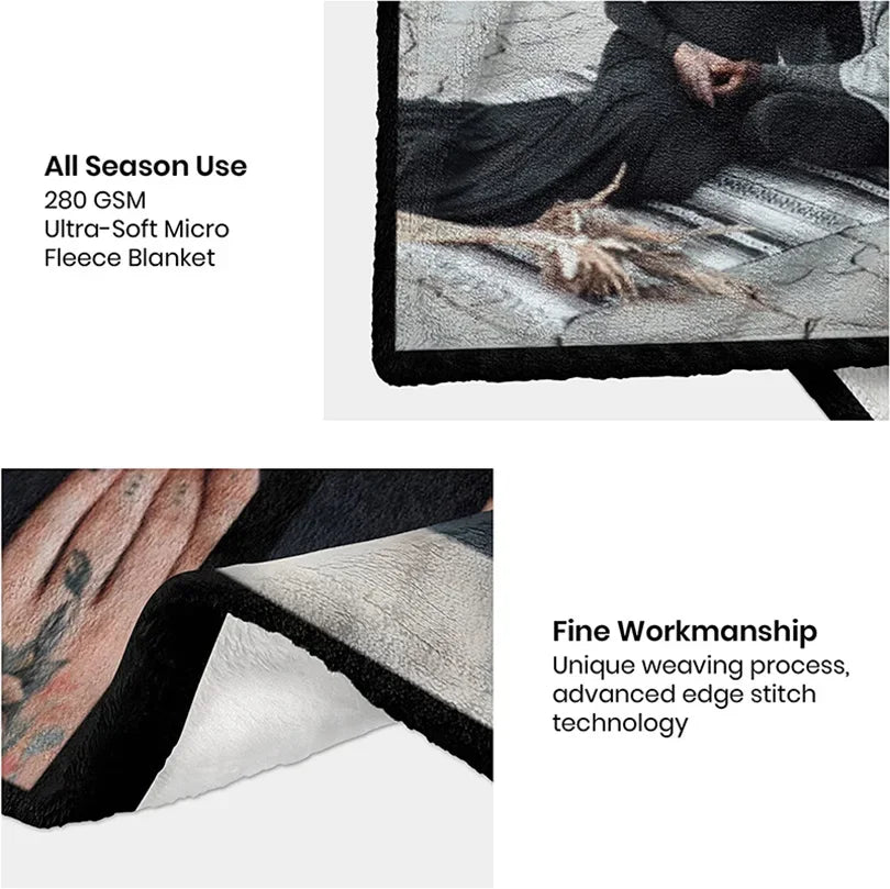 I Love You Custom Blanket with Photo Collage Text Picture Throw Blanket Valentine's Day Birthday Gift