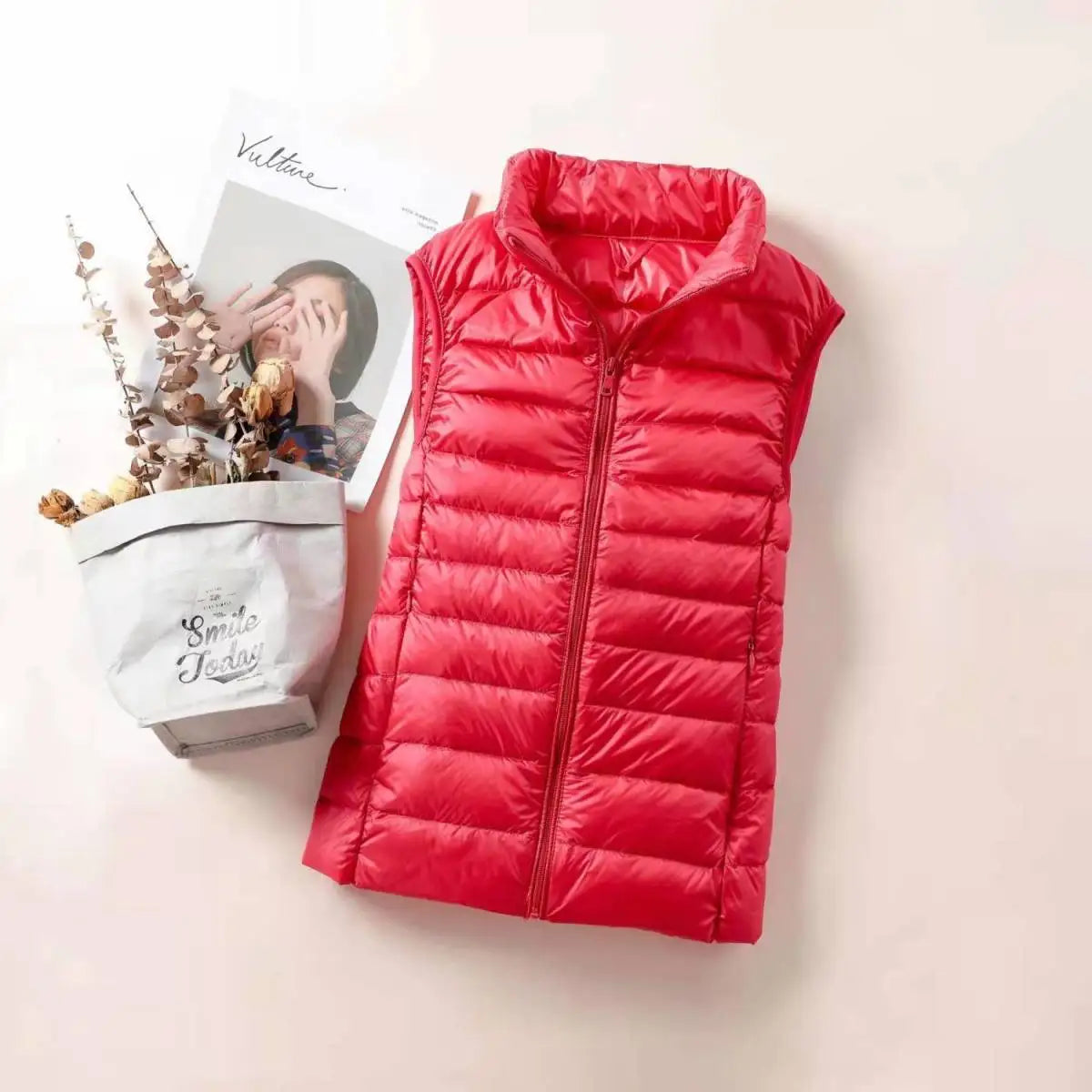 Women's Ultra-Light Slim Down Vest - Windproof & Portable